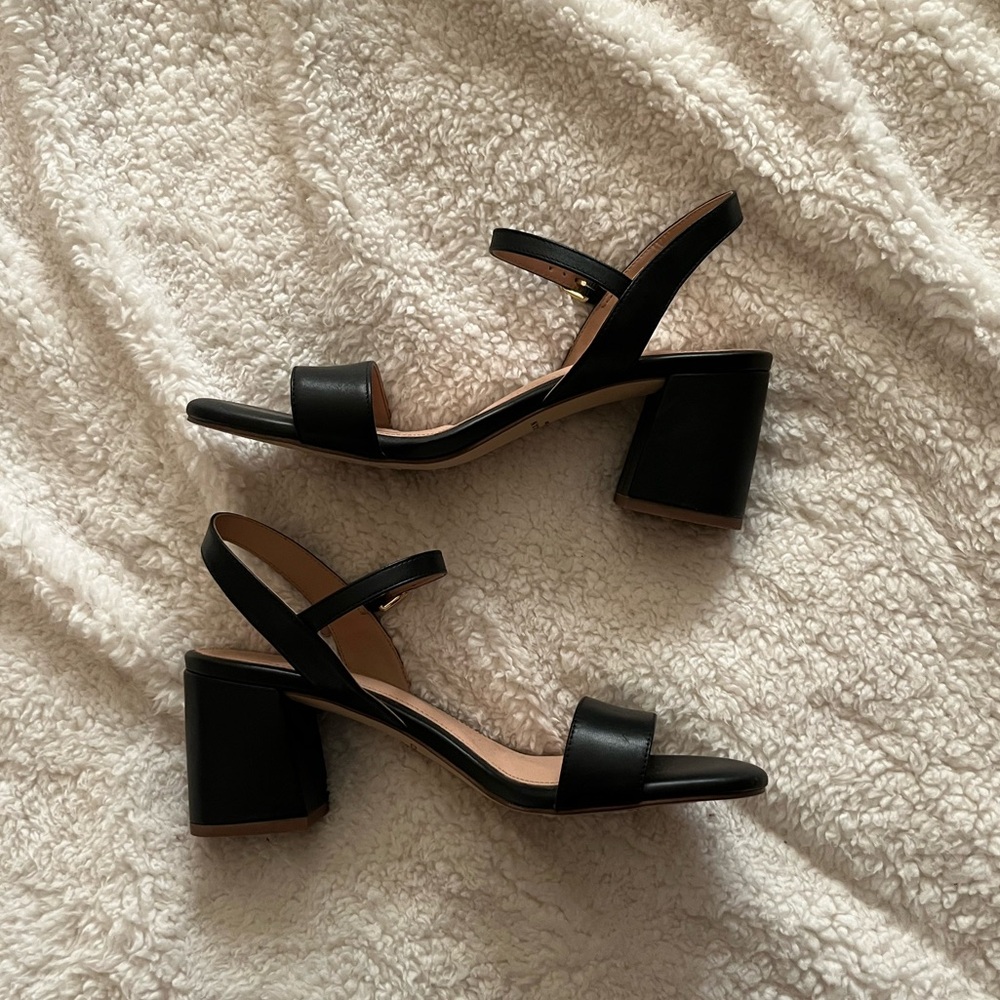 black strappy heels